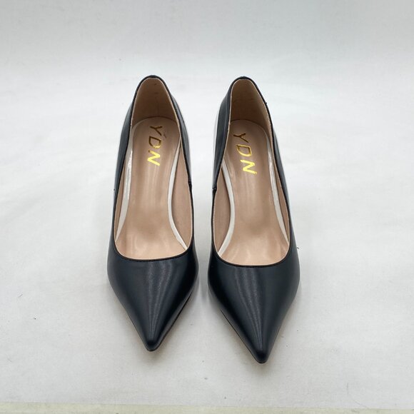 YDN Black/White Pointed Toe Slip on Pumps Special High Heel Shoe for Party Lady - Picture 3 of 8